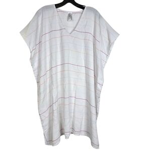 Seafolly Australia pinstripes kaftan cotton  beach cover up